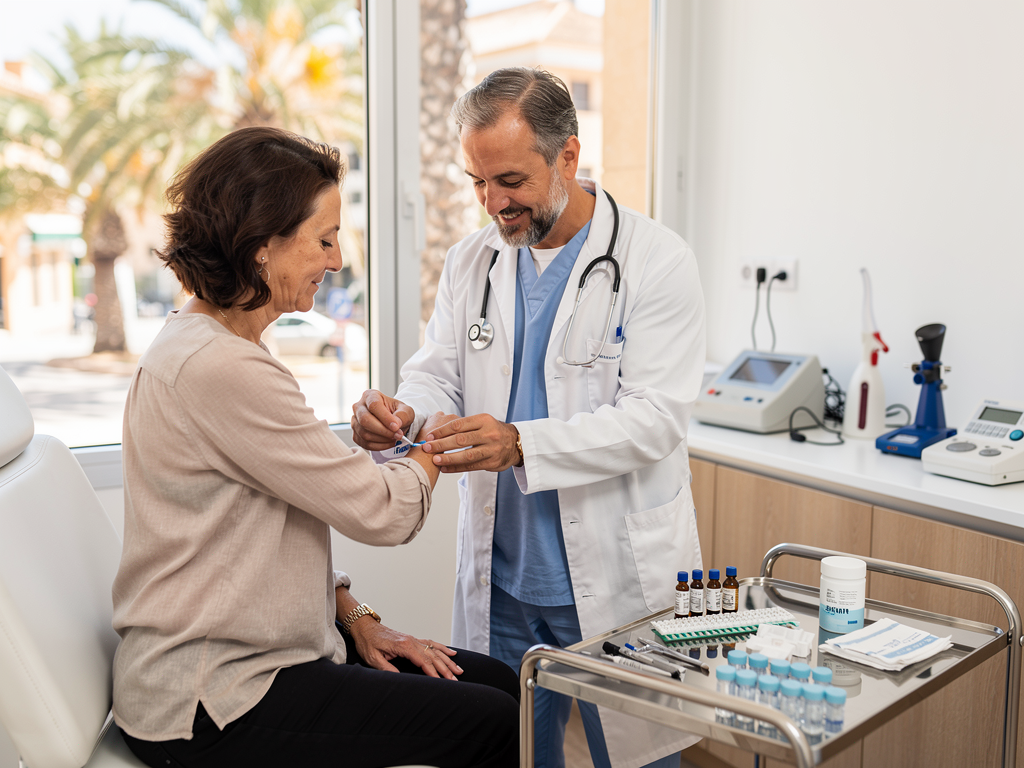 Fachrichtungsbild für Allergies, Pediatric care, Diseases, Skin disorders, Urinary tract infections, Sexually transmitted diseases, Wounds, Minor burns, Ear and throat infections, COVID-19 tests, Asthma, Back pain, Chronic diseases, New diseases, Conjunctivitis, Diarrhea or vomiting, Fever, Migraines, Insect bites, Jellyfish stings, Emergency care, General medicine