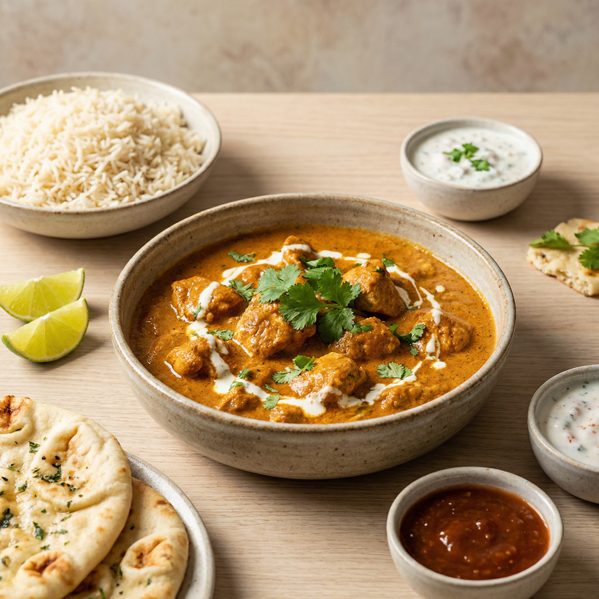 Freiland Hähnchenbrust in roter Currysoße