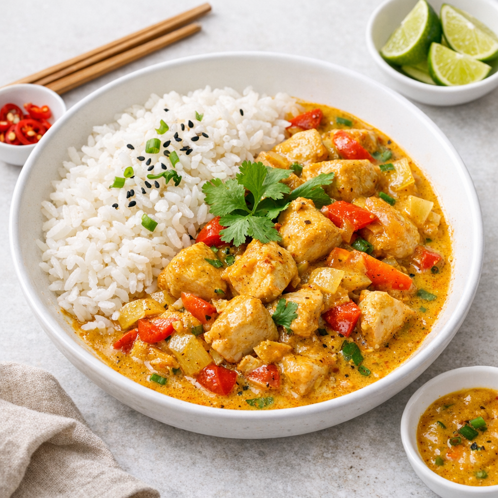 Rigatoni Curry Chicken