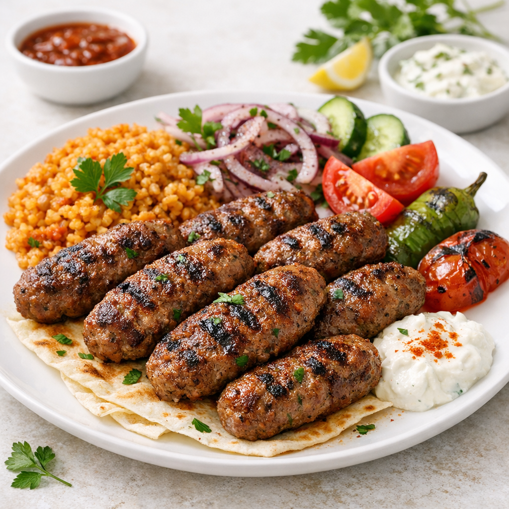 KEFTA IN PITA BREAD AND TZATZIKI