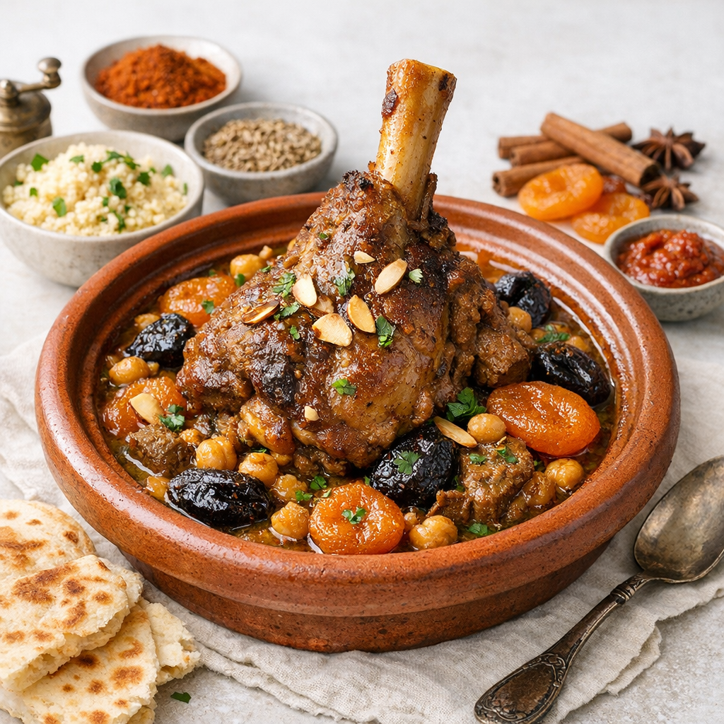 Lammschulter mit Rosmarin und Honig im Ofen gebacken