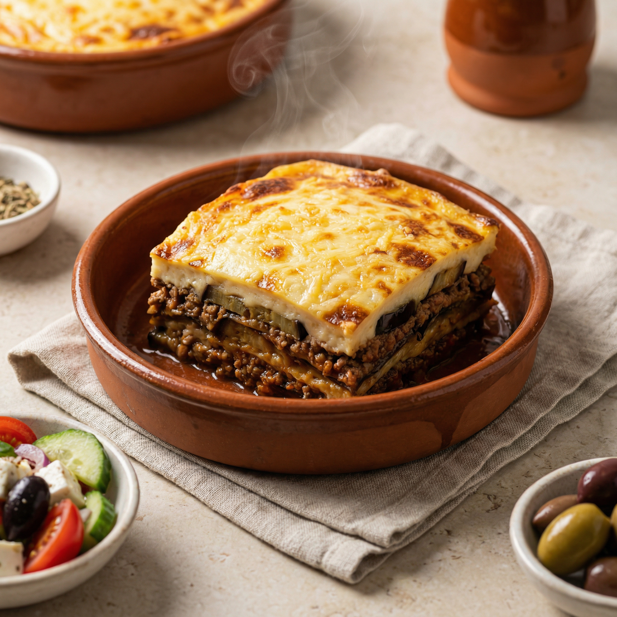 Typische griechische Moussaka