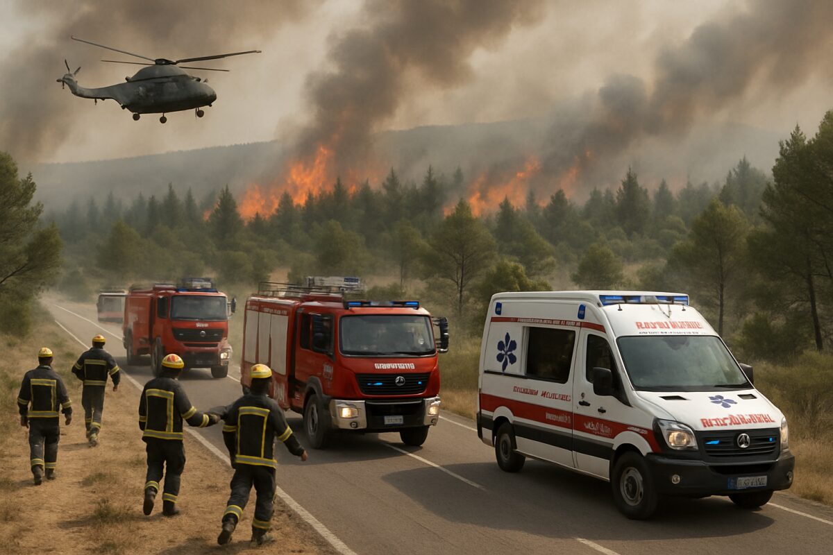 Einsatz von Feuerwehrkräften aus den Balearen zur Bekämpfung verheerender Waldbrände in Castilla y León