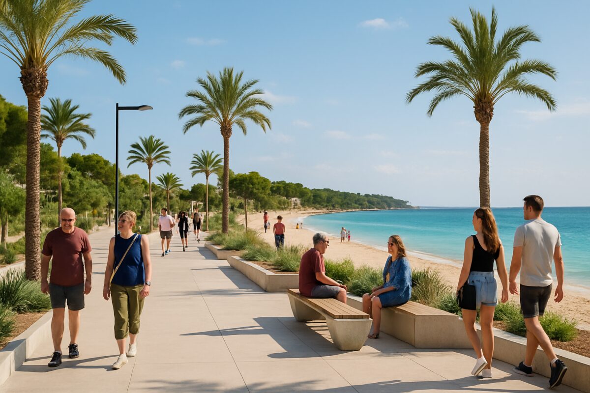 Feierliche Eröffnung der neu gestalteten Strandpromenade in Magaluf mit modernem Konzept