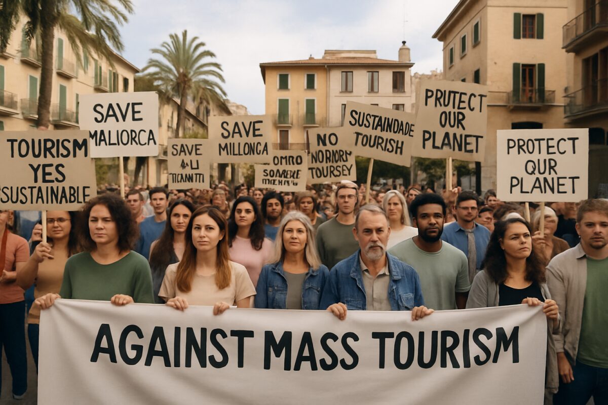Tausende demonstrieren in Palma gegen Massentourismus auf Mallorca – wachsender Protest für nachhaltigen Tourismus