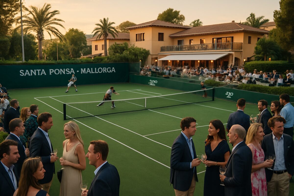 Spannende ATP Tennis Meisterschaft und gesellschaftliches Treffen im Mallorca Country Club in Santa Ponsa beleben die Sommersaison