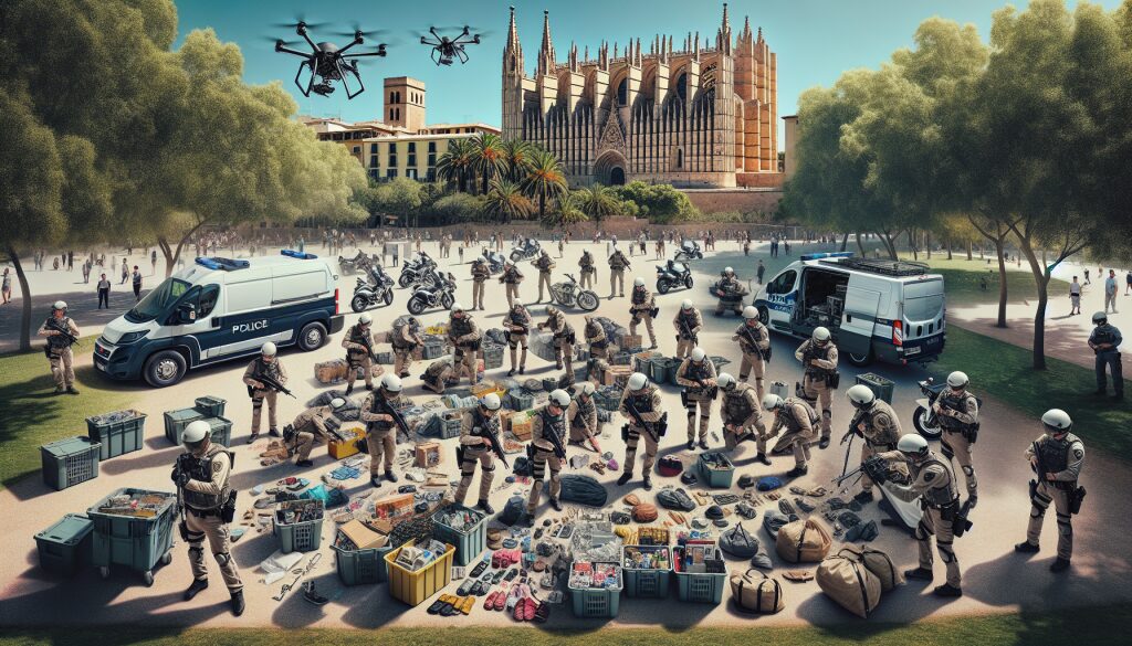 Polizeiaktion gegen illegalen Straßenverkauf in Palma de Mallorca