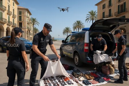Polizei Palma verstärkt Maßnahmen gegen illegale Straßenverkäufe