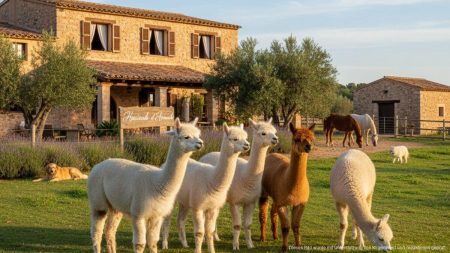 Tragödie bei Armin Haider: Alpaka-Finca vor unsicherer Zukunft Alpaka-Finca Hacienda d'Armado auf Mallorca mit Alpakas und Pferden in ländlicher Umgebung bei Sonnenschein