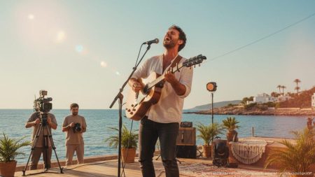 Chris Brandon begeistert auf Mallorca mit besonderem Auftritt Chris Brandon bei einem begeisterten Musikauftritt im Spätsommer auf Mallorca mit mediterranem Hintergrund