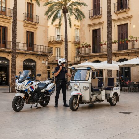 Polizei in Palma stoppt illegalen Tuk-Tuk-Betrieb