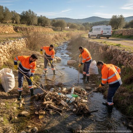 Llucmajor verstärkt Reinigung von Torrents auf Mallorca