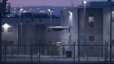 Drohne fliegt über das Gefängnis von Palma und transportiert ein Paket mit Schmuggelware