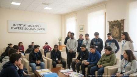 Unbegleitete minderjährige Flüchtlinge in einem Betreuungszentrum auf Mallorca, die vom Institut Mallorquí d’Afers Socials unterstützt werden