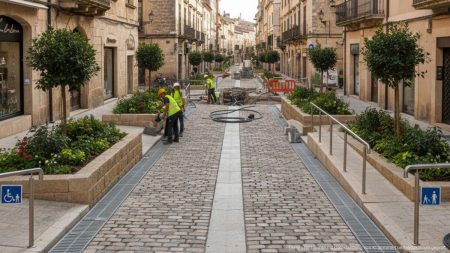 Inca verbessert die Altstadt durch EU-finanziertes Projekt Renovierte Altstadtstraße in Inca mit neuen barrierefreien Pflastersteinen und nachhaltiger Infrastruktur im Rahmen eines EU-finanzierten Projekts