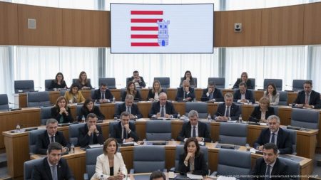 Kontroverse im balearischen Parlament um Schweigeminute für Gaza Modernes Parlament auf den Balearischen Inseln in respektvoller Debatte über eine Schweigeminute für Gaza