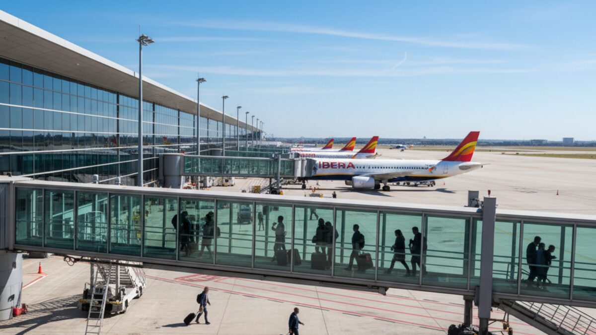 Flughafen Mallorca mit Flugzeugen und Passagieren, Symbolbild für Diskussion um Flughafen-Gebühren und deren Auswirkungen auf den Tourismus
