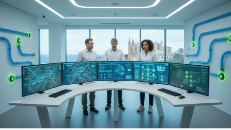 Palma: Digitale Transformation reduziert Wasserverluste erheblich Digitale Wasserüberwachung in Palma mit technischem Kontrollzentrum und moderner Infrastruktur zur Reduzierung von Wasserverlusten