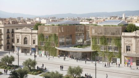 Palma plant Bürgerzentrum auf Gelände des früheren Kinos Modernes Bürgerzentrum in Palma auf dem Gelände des ehemaligen Metropolitan-Kinos mit grünen Außenbereichen und multifunktionaler Architektur.