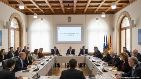 Sitzung des Palma Stadtrats während der Diskussion über Namensänderung der Stadt Palma