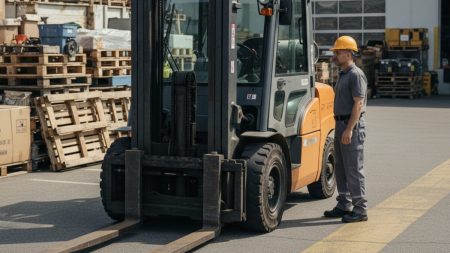 Prozess in Palma: Todesfall durch tragisches Missgeschick mit Gabelstapler Sicherheitsmängel bei einem Gabelstaplerunfall auf einem Lagerhausparkplatz in Palma mit eingeschränkter Sicht durch eingeklappten Seitenspiegel und unzureichende Zebrastreifen.