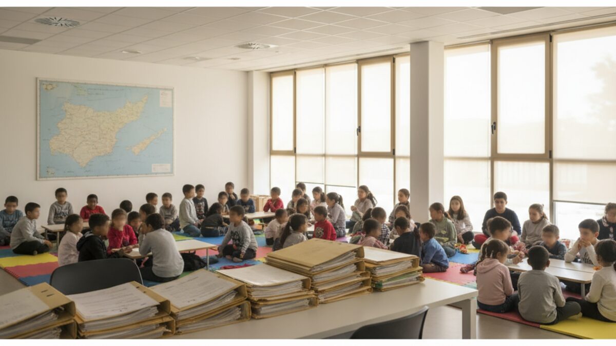Überlastetes Aufnahmesystem für unbegleitete minderjährige Migranten auf den Balearischen Inseln mit Kindern in einer Betreuungseinrichtung