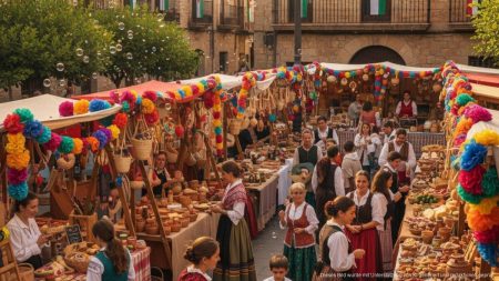 Bürgermeisterin von Algaida kritisiert wegen politischer Inszenierung auf der Messe Algaida Messe mit palästinensischen Fahnen im Hintergrund