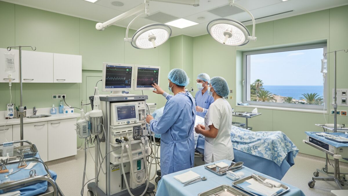 Anästhesiologen in einem Krankenhaus in Mallorca