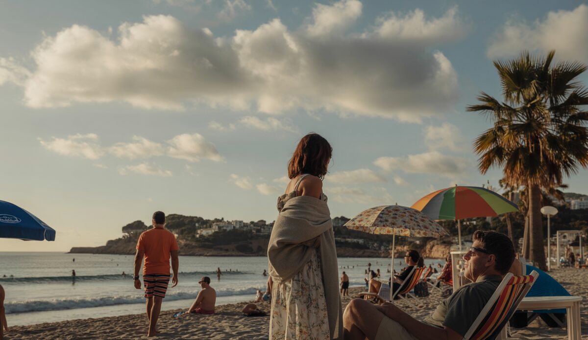 Angenehmes Herbstwetter in Santa Ponsa mit milden Temperaturen und malerischen Wolken
