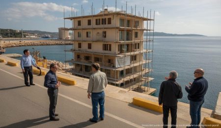 ARCA fordert Abriss eines unerlaubten Gebäudes im Hafen von Molinar Illegales Gebäude im Hafen von Molinar, das von ARCA kritisiert wird