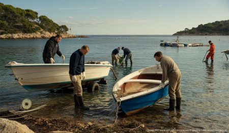Pollença: Harte Maßnahmen gegen verlassene Boote in der Bucht Reinigungsaktion in der Bucht von Pollença zur Entfernung verlassener Boote