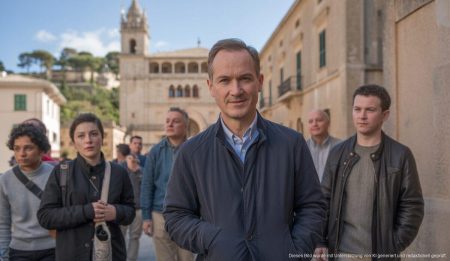Kontroverse um Unterbringung von Menas im Bischofssitz Mallorca Bischofssitz von Mallorca mit umliegender Architektur.