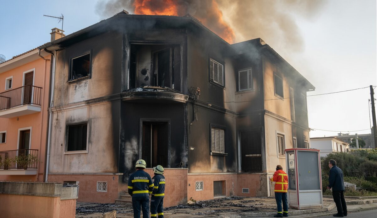 Brand in Cala Bona: Deutsche Eigentümer kämpfen um Unterstützung Brand in Cala Bona: Deutsche Eigentümer vor rußgeschwärztem Gebäude