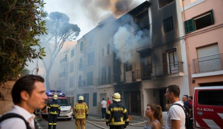 Brandkatastrophe in Cala Bona: Zwei junge Männer verletzt Brand in Cala Bona: Feuerwehr im Einsatz bei Wohnhaus