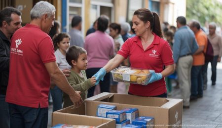 Cruz Roja übernimmt Lebensmittelausgabe auf Mallorca 2025-2028 Cruz Roja verteilt Lebensmittel und Hygieneprodukte in Palma de Mallorca.