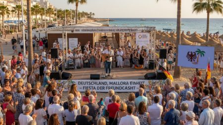 Feier der Deutschen Einheit auf Mallorca mit bewegender Botschaft Feier der Deutschen Einheit am Playa de Palma auf Mallorca mit live Konzert des Latin-Grammy-Künstlers in sommerlicher Atmosphäre