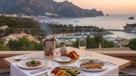 David und Victoria Beckham genießen exquisites Dinner auf Mallorca Elegantes Dinner im Suculenta Restaurant mit mediterranen Gerichten und Blick auf die Sierra de Tramuntana in Mallorca