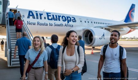 Direkte Flugverbindung Mallorca-Südafrika möglicherweise in Aussicht Flugzeug von Air Europa am Flughafen Palma de Mallorca