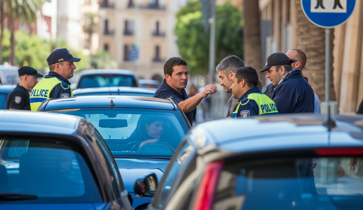 Polizeikontrolle in Palma mit einem überladenen Auto