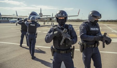 Strenge Strafen für Drohnenflüge in der Nähe von Palma Polizeieinsatz am Flughafen Palma de Mallorca wegen Drohnenvorfall