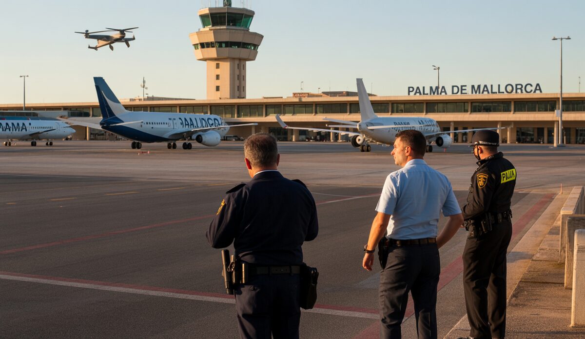 Flughafen Palma de Mallorca nach Drohnensichtung mit umgeleiteten Flugzeugen