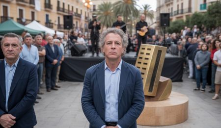 Palma ehrt Musiker Víctor Uris mit Skulptur und Konzert Skulptur und Konzert auf der Plaza Fleming zu Ehren von Víctor Uris