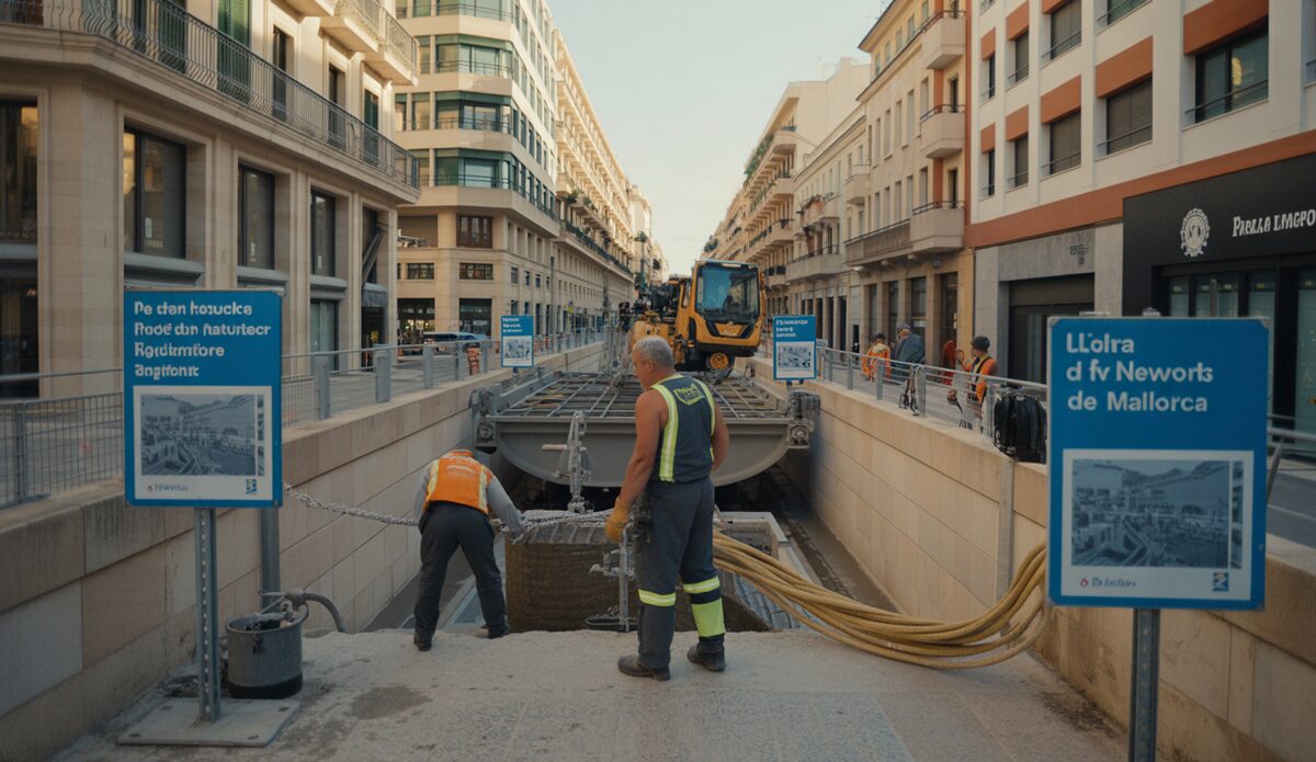 Emaya erhöht Investitionen für 2026 zur Verbesserung der Infrastruktur Arbeiten an der städtischen Infrastruktur in Palma de Mallorca im Jahr 2026