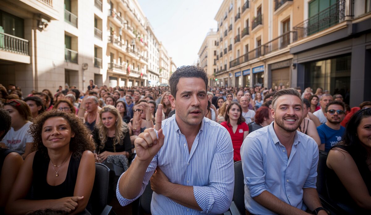 Federico Jiménez Losantos sendet live aus Palma im Auditorium Federico Jiménez Losantos bei einer Live-Sendung im Auditorium Palma
