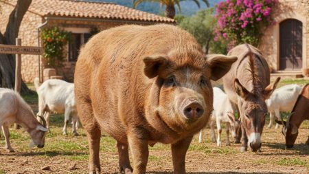 Das kranke Mallorca-Schwein Ferdinand im Bauernhof