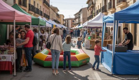 Feria der Möglichkeiten in La Colònia de Sant Jordi mit Familien und Ständen