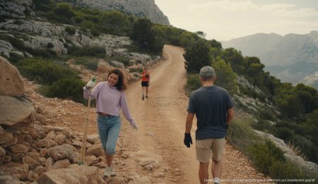 Fernwanderweg GR 226 auf Mallorca kurzt vor der Eröffnung Fernwanderweg GR 226 auf Mallorca in schöner Landschaft