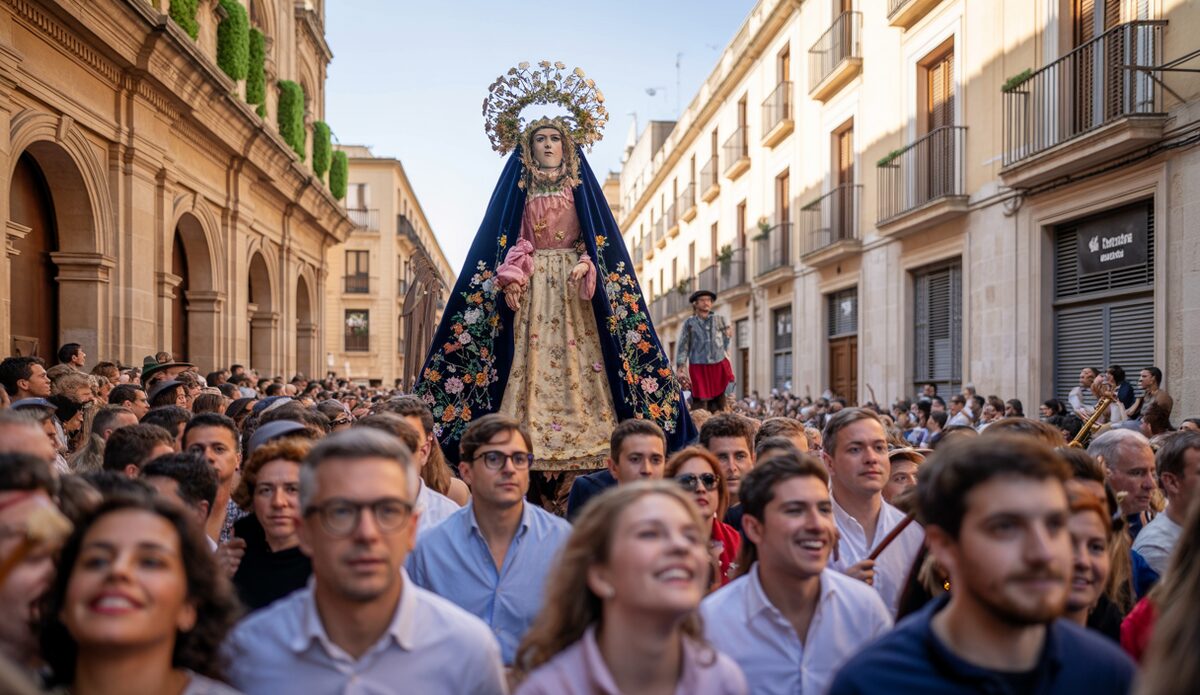 Teilnehmer bei der Festa de la Beata in Palma in traditionellen Kostümen