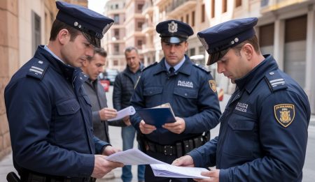 Verhaftung in Palma: Falsche Dokumente auf Baustellen entdeckt Polizeiüberprüfung auf Baustelle in Palma de Mallorca