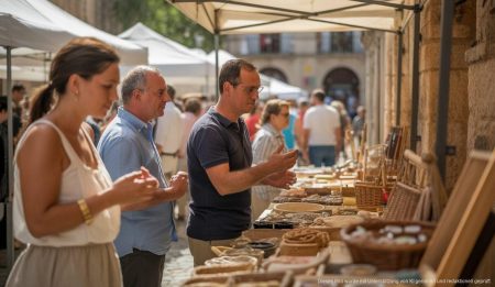 Kunsthandwerkausstellung auf der Fira de Pollença im Sant Domingo